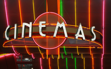 Retro movie sign