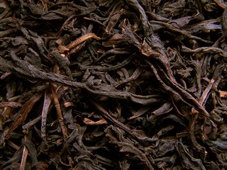 dried tea leaves background