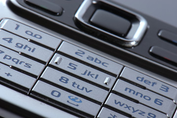 Obraz premium Modern mobile phone in close-up