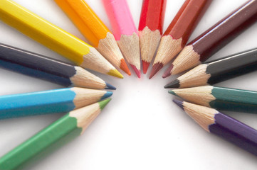 Fototapeta premium colored crayons