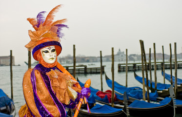 Obraz premium Venice orange mask