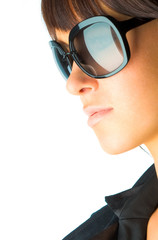 Woman in sun glasses. Fashion portrait
