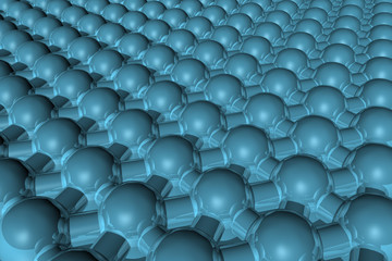 Obraz premium Hexagonal circle matrix