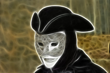 Fototapeta premium Light draw venice carnival mystery