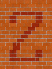 Fototapeta premium litera z z zestawu alfabetu, płynnie płytki murowane