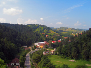 Fototapeta na wymiar Rumunia. Otręby. Zamek Window View