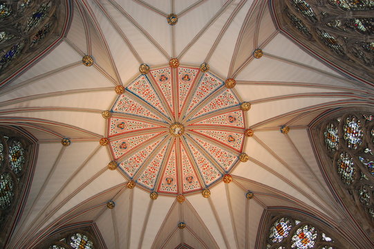 Ceiling in one of the rooms of York Minster 
