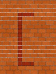 the square bracket sign on seamlessly brickwall tile