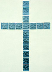 croix en briques de verre