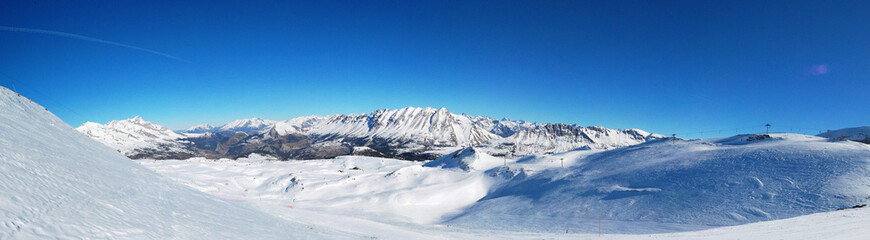 Fototapeta na wymiar Alpy panorama du sud