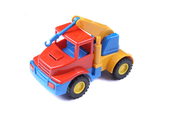color car toy on the white background
