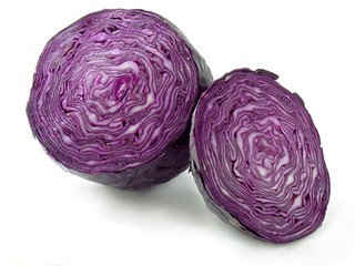 Fototapeta premium red cabbage cut head