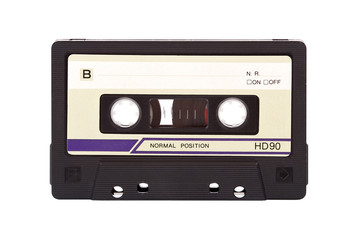 Old-fashioned audio compact cassette - with clipping path!