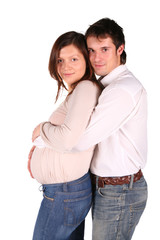 pregnant woman and husband