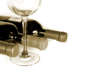 flasche und glas