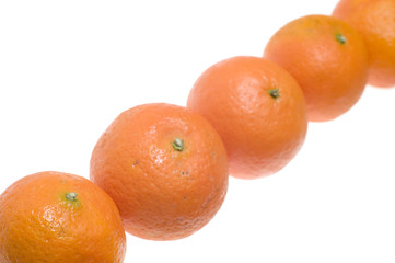 object on white food Fruit mandarin close up