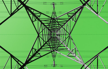 green energy concept using pylon abstract