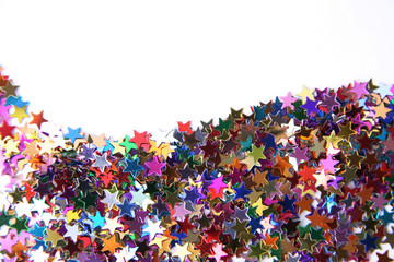 a lot of star sparkles isolated on white