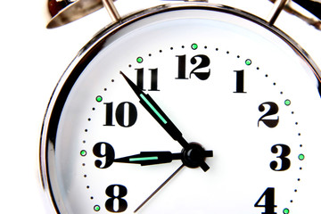 a part of alarm clock isolated on white