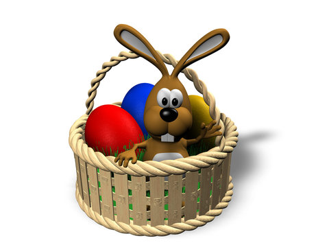 Osterkorb mit Osterhase