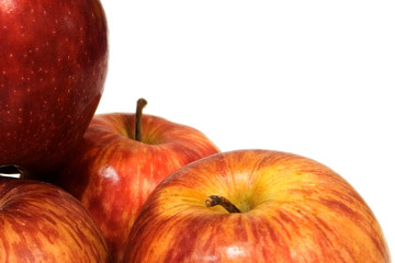 fresh apples on isolated background
