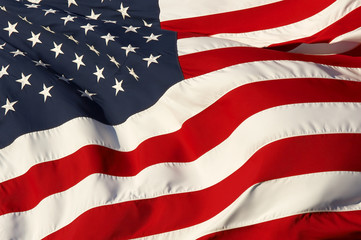 a close up picture of an american flag - Powered by Adobe