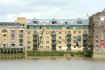 London warehouse apartments on Thames