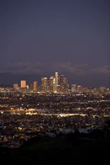 Fototapeten Dämmerung in der Innenstadt von Los Angeles © Jose Gil