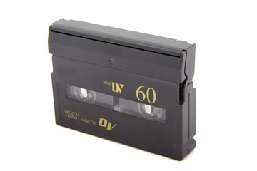 videotape at white background