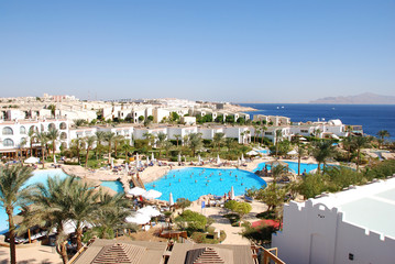Fototapeta premium Swimming pool in luxurious Sharm el Shekh Hotel