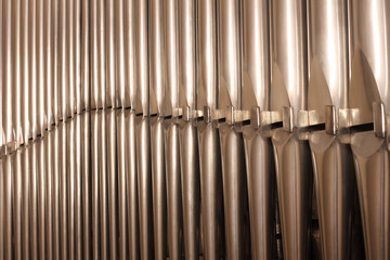 Set of metal organ pipes