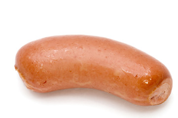 object on white food small sausage