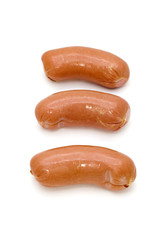 object on white food small sausage