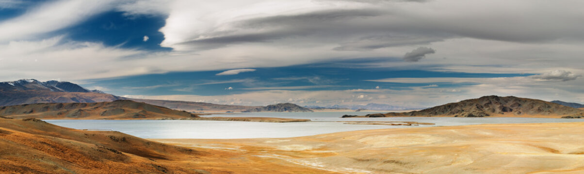 Landscape with beautiful lake, Western Mongolia