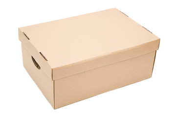 isolated cardboard close up on white background