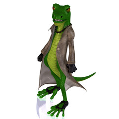 A Reptile in extraordinary situations.Image contains a Clipping 