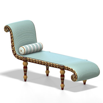 old fashioned couch or sofa with Clipping Path