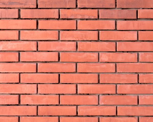Obraz premium Fine red brick wall background texture with right-formed bricks