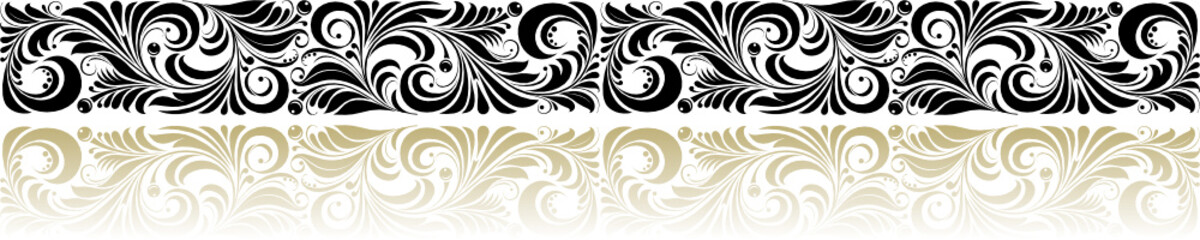 Floral pattern for a ribbon ornament.