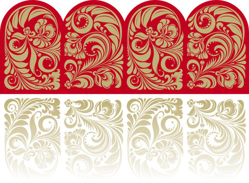 Floral Pattern In The Traditional Russian Style.