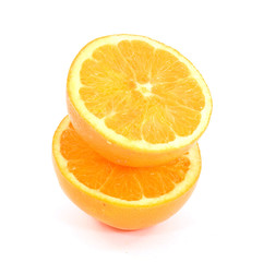 sliced orange fruit studio isolated