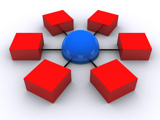 Obraz premium netzwerk illustration