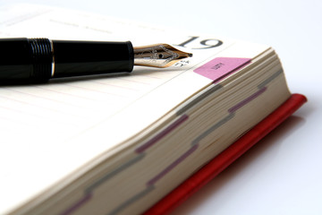 Fountainpen and diary