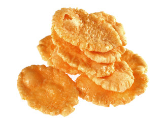 flake corn group isolated on white background