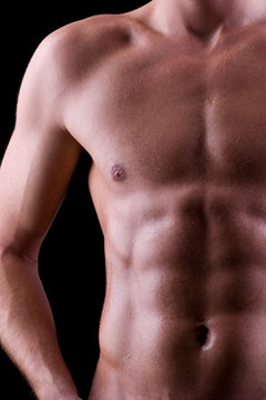 Trainierter männliche Brust - Oberkörper