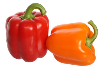 Red and orange bell peppers
