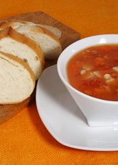 Manhattan clam chowder