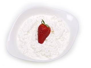 hüttenkäse mit erdbeer