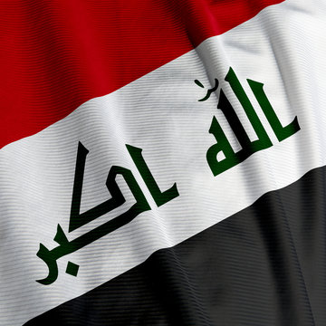 New Iraqi Flag Closeup