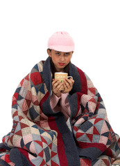 lady sipping a cup of coffee